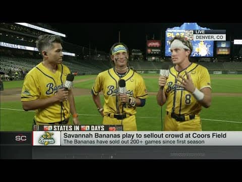 Banana Ball in Colorado ⚾️ Savannah Bananas play to sellout crowd at Coors Field | SportsCenter