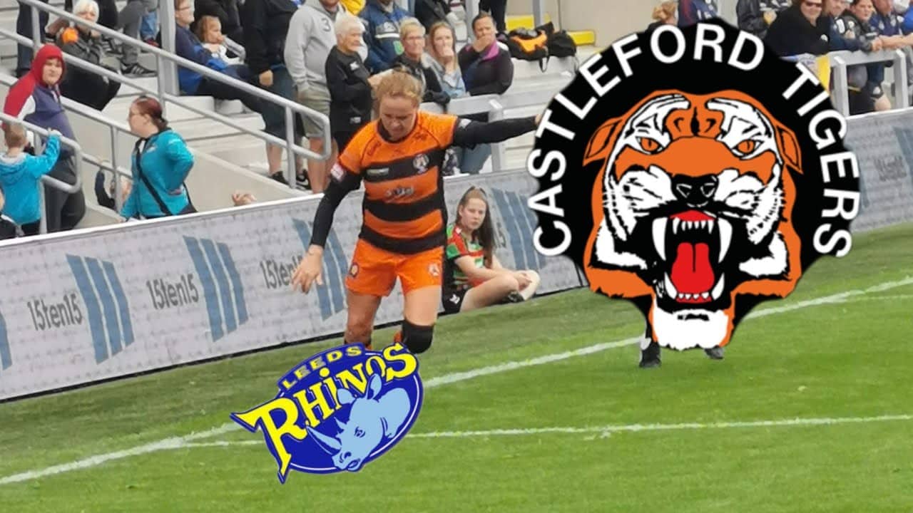 Highlights of Castleford Tigers women's victory over Leeds Rhinos women