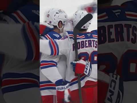 Matthew Robertson’s first NHL goal 🤩 #matthewrobertson #nhl #nyr #goal #milestone #firstgoal