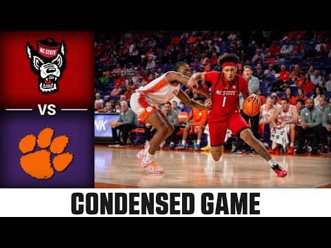 NC State vs. Clemson Condensed Game | 2025-26 ACC Men's Basketball