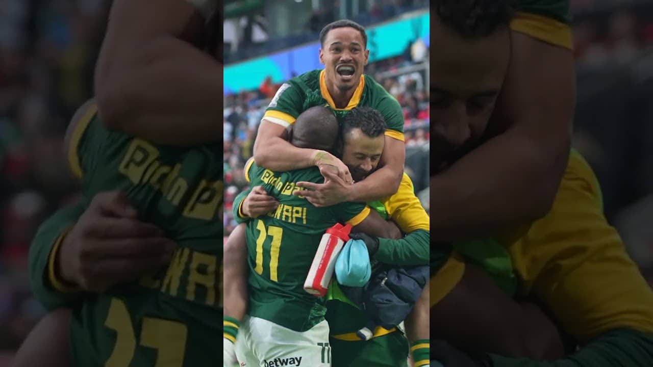 WILD Blitzbok celebrations 🤩 #Rugby #HSBCSVNS #Shorts