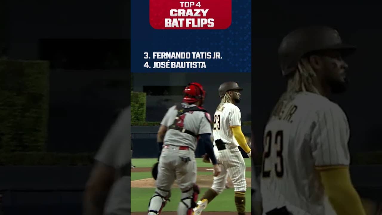 Top 4 CRAZIEST BAT FLIPS! (Bautista drives one to the second deck, Cespedes electrifies Queens)