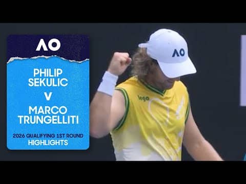 Philip Sekulic v Marco Trungelliti Highlights | Australian Open 2026 First Round