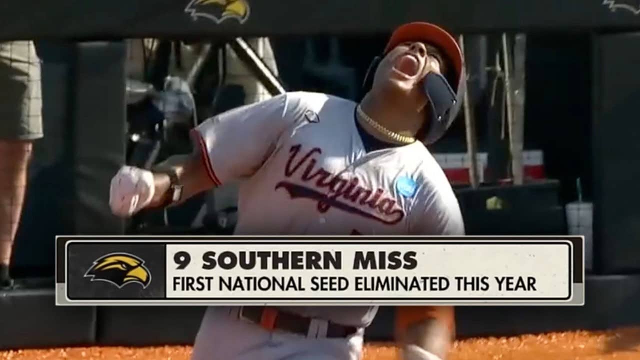 Virginia STUNS Southern Miss in NCAA baseball regional elimination game