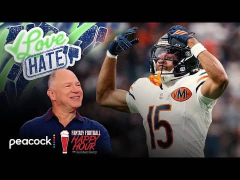 ‘Fire up’ Rome Odunze, Tetairoa McMillan in Week 6 | Fantasy Football Happy Hour | NFL on NBC