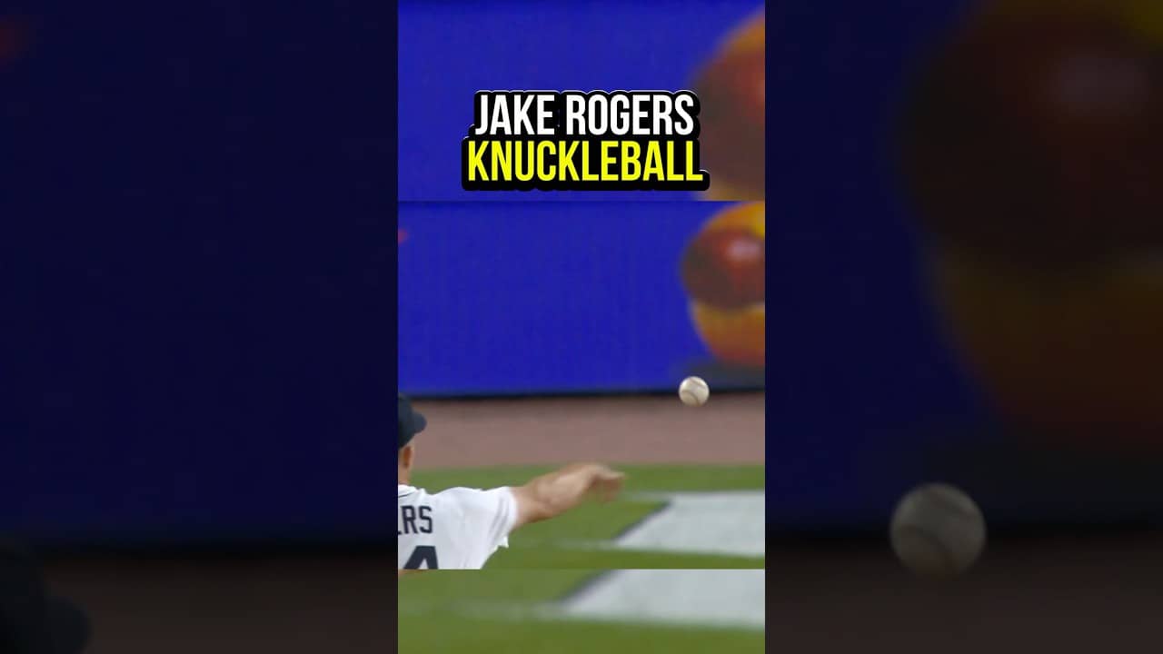 Jake Rogers gets his 1st career k with a knuckleball 🦋 #baseball #mlb #sports #pitching