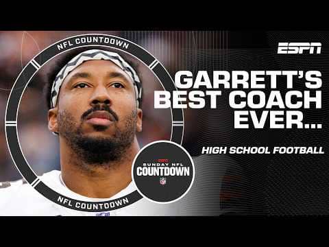 Myles Garrett recognizes his high school coach 👏 'The greatest coach I've ever had' | NFL Countdown