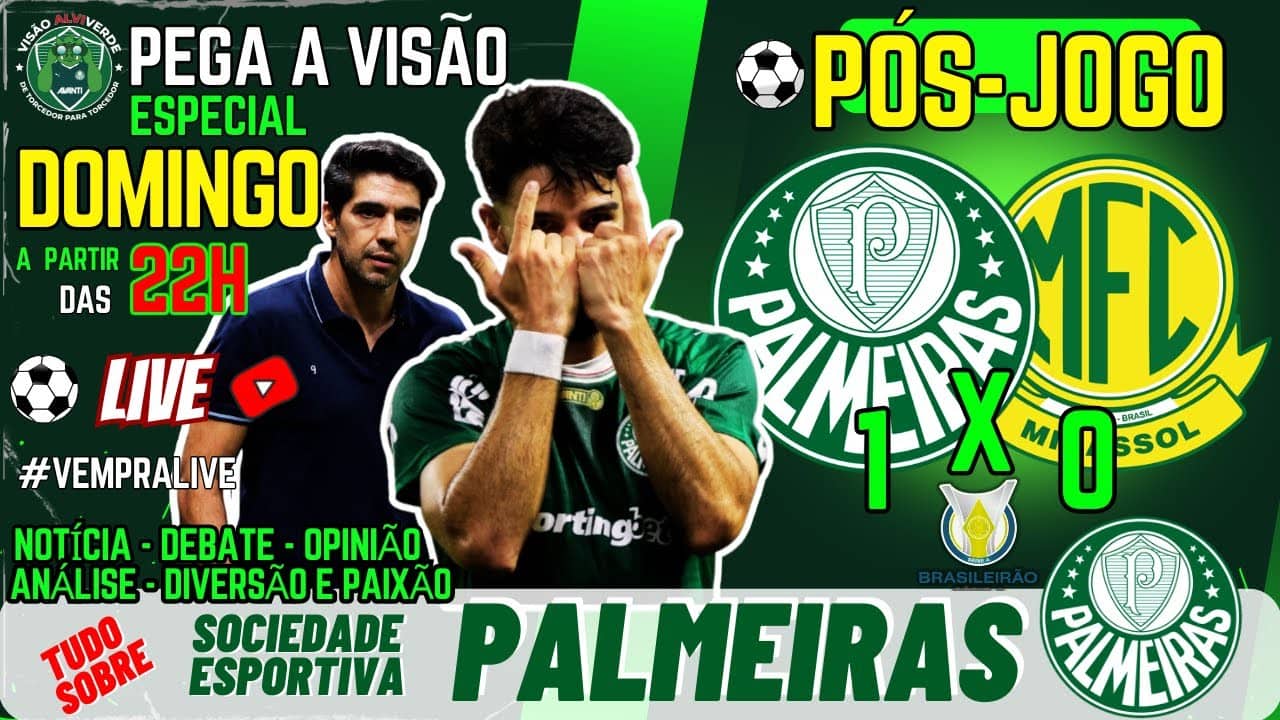 🚨#AOVIVO-LIVE ESPECIAL DE DOMINGO: PÓS-JOGO PALMEIRAS 1X0 MIRASSOL | NOTÍCIAS DO VERDÃO