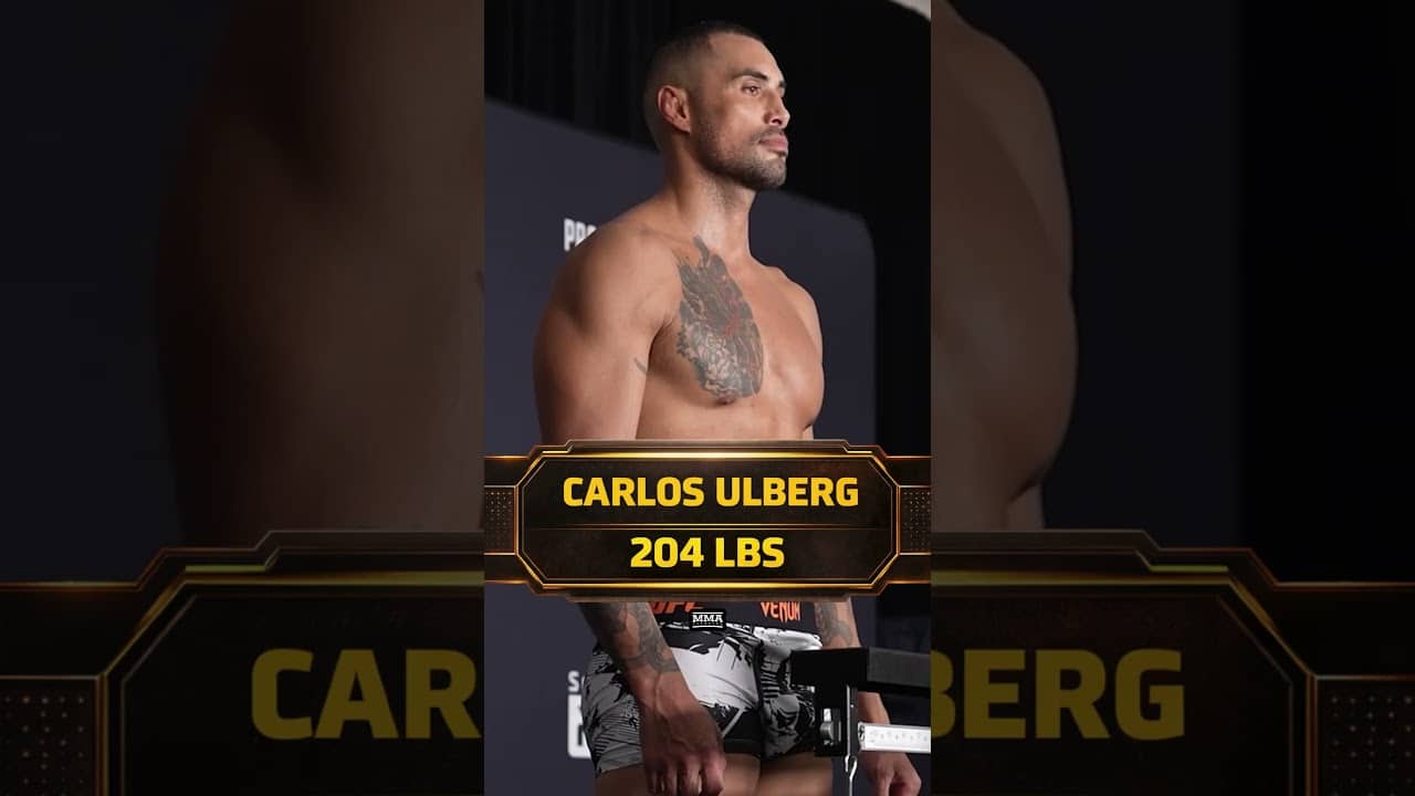 Carlos Ulberg makes championship weight for his #UFC327 title fight ⚖️🏆