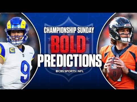 Bold Predictions for NFL Championship Sunday: Jarrett Stidham HUGE game, Stafford sacked 6 times 👀