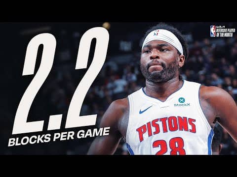 Isaiah Stewart Named @kia  Eastern Conference Defensive Player of the Month