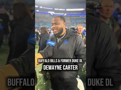 Duke great Dewayne Carter had to make the trip to watch his Blue Devils win the ACC🔥 #duke #cfb