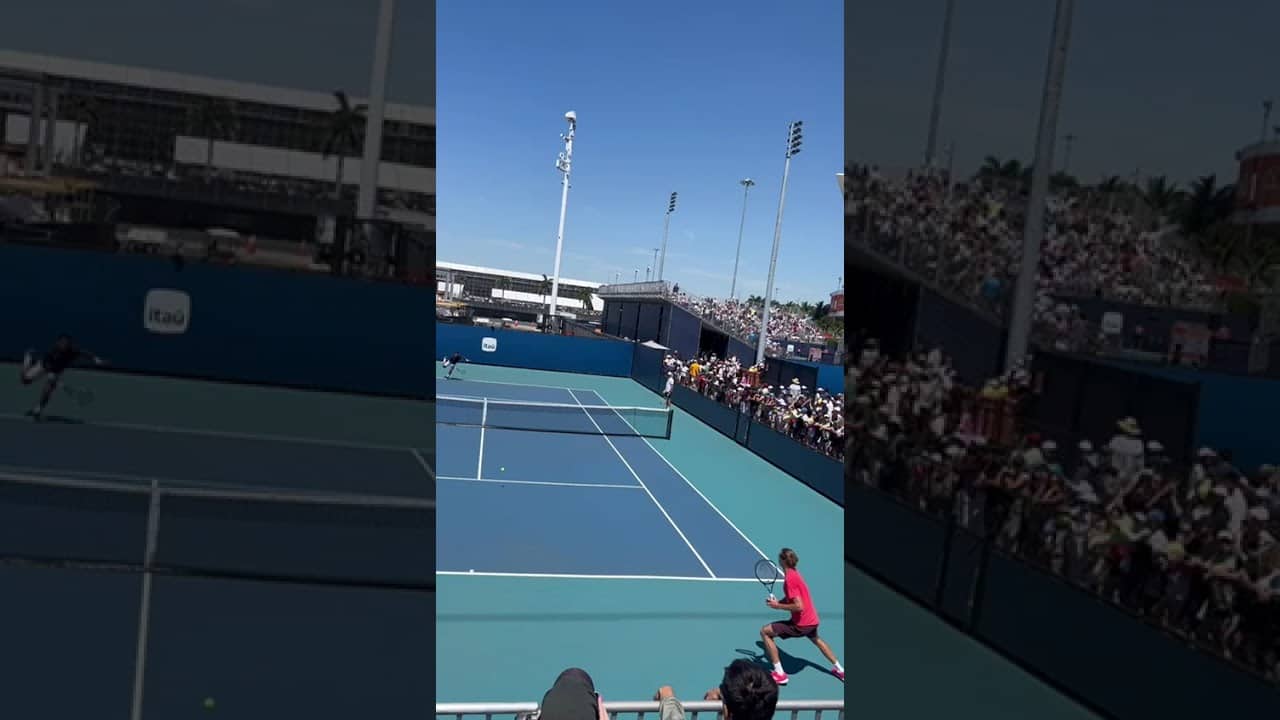 Acing the French Open champion! Arthur Fils hits an ace past Alexander Zverev in Miami Open practice