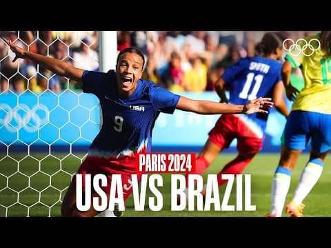 USA vs Brazil - Playing for Gold ⚽️🥇 | Women's Football | Paris 2024