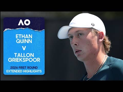 Ethan Quinn v Tallon Griekspoor Extended Highlights | Australian Open 2026 First Round