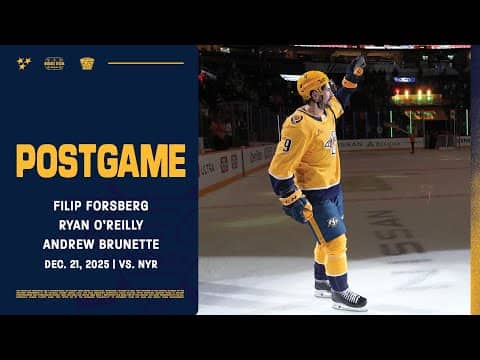 Forsberg, O’Reilly & Brunette - Postgame: Dec. 21, 2025