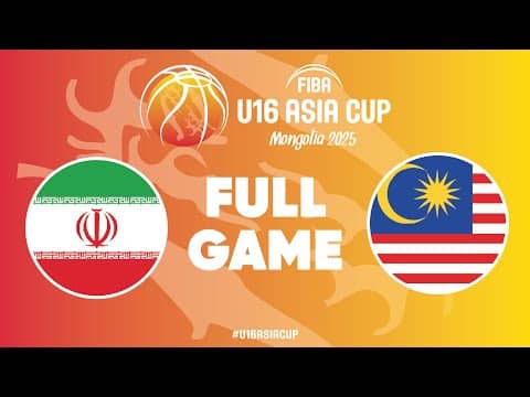 LIVE - Iran v Malaysia | FIBA U16 Asia Cup 2025 | Qualification to Quarter-Finals