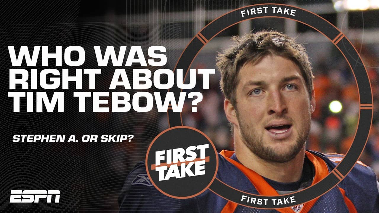 Who was MORE RIGHT about Tim Tebow’s NFL career: Stephen A. or Skip Bayless? 👀 | First Take