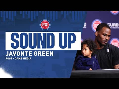 Post-Game Press Conference: Javonte Green | Pistons vs. Pacers  | 1.17.26