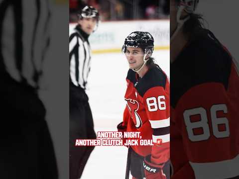 All he does is score big goals. #njdevils #nhl #jackhughes