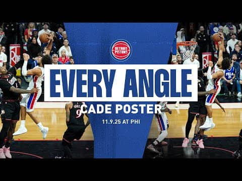 EVERY ANGLE l Cade's poster dunk on Andre Drummond