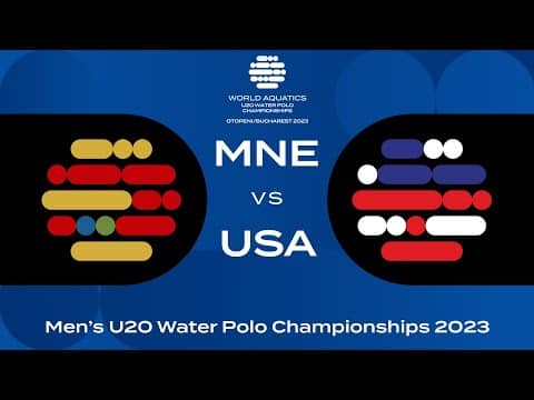 Montenegro vs USA | Quarter-Finals | World Aquatics Men’s U20 Water Polo Championships 2023