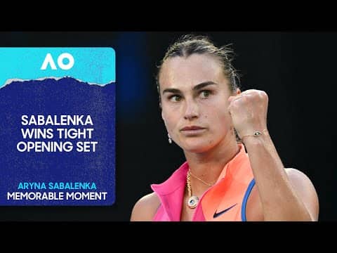 Aryna Sabalenka Wins her First Set Back in Melbourne | Australian Open 2026