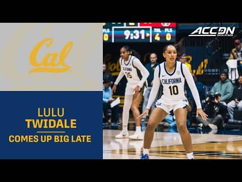 Cal's Lulu Twidale Comes Up Big Late
