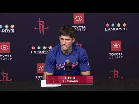 Press Conference by Reed Sheppard l Rockets vs Wizards