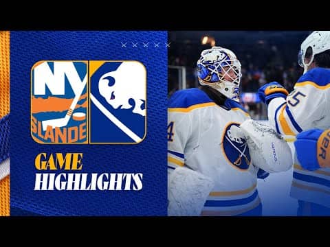NINE STRAIGHT WINS FOR ALEX LYON | Buffalo Sabres Beat New York Islanders 5-0 | Game Highlights