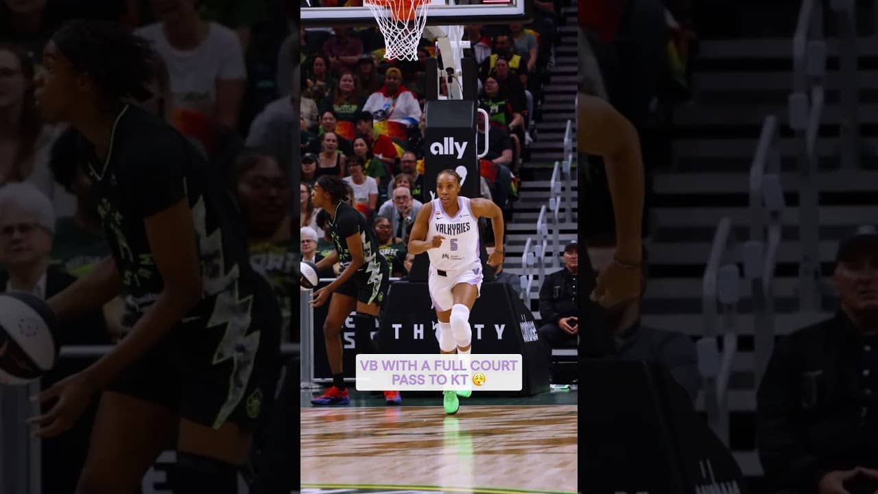 Veronica Burton to Kayla Thornton! ⚡🏀 #wnba #goldenstatevalkyries #shorts