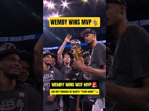 Wemby wins WCF MVP & wants MORE👀