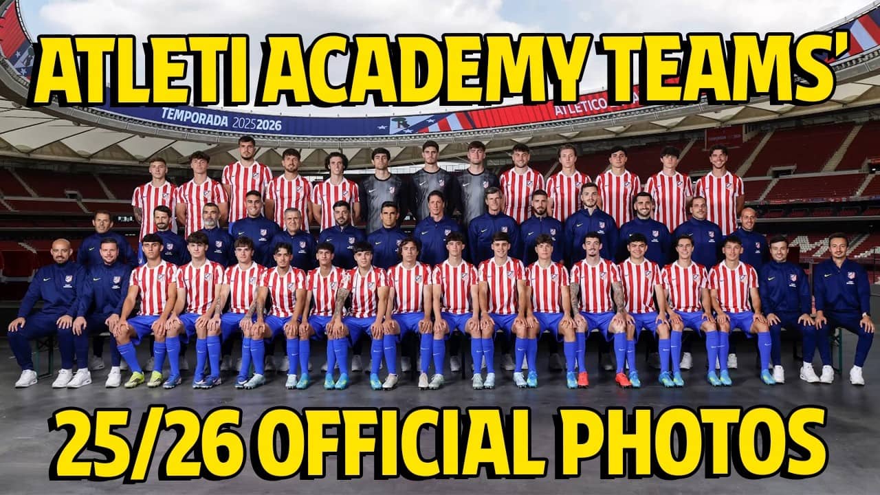 Atlético de Madrid Academy teams' 2025/26 official photos