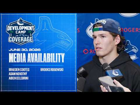 Braeden Cootes, Adam Novotný, Aiden Celebrini & Brooks Rogowski Development Camp Media (Jun 30 2026)