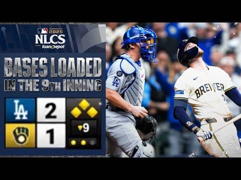 FULL 9th INNING: Brewers rally vs. Roki Sasaki; had bases loaded with 2 outs vs. the Dodgers 🥵