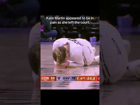 Kate Martin got tangled up late against the Sun and walked off after this play