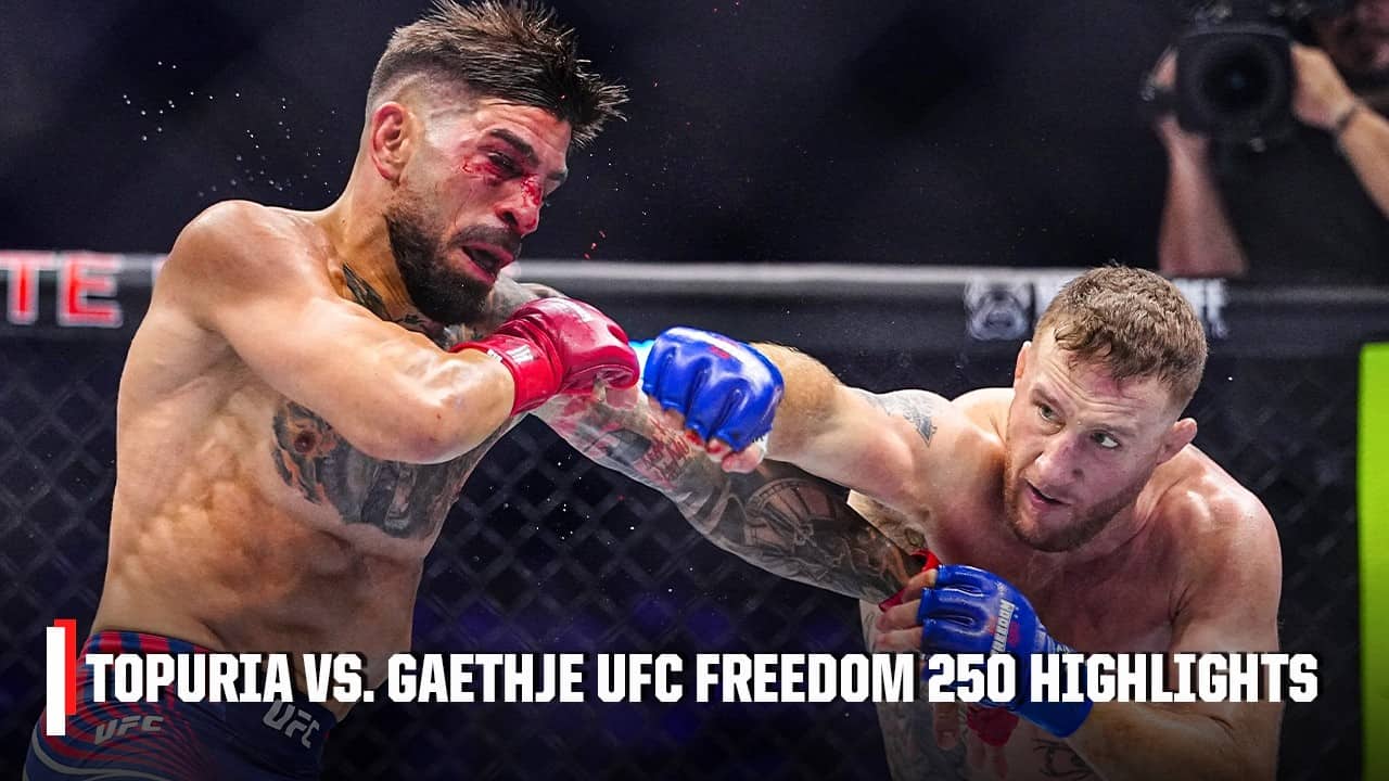 UFC Freedom 250 Highlights: Ilia Topuria vs. Justin Gaethje | ESPN MMA