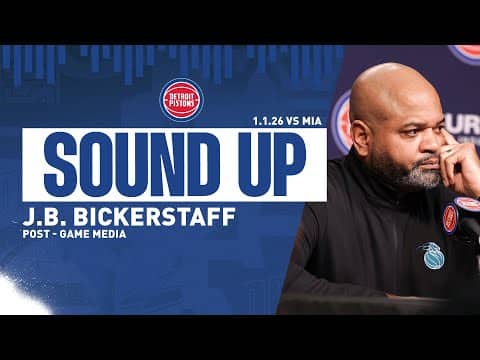 Post-Game Press Conference: J.B. Bickerstaff | Pistons vs. Miami Heat  | 1.1.26