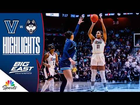 Villanova vs. No. 1 UConn | BIG EAST WOMEN'S BASKETBALL TOURNAMENT HIGHLIGHTS | 3/9/26 | NBC Sports