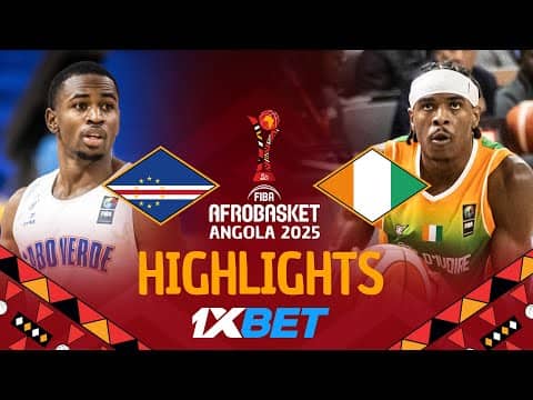 Cape Verde 🇨🇻 vs Côte d'Ivoire 🇨🇮 | 1XBET Highlights | #AfroBasket 2025