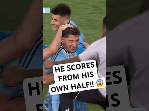 Nectarios Triantis FROM THE HALFWAY LINE!! 🔥🔥