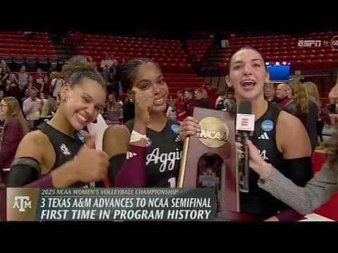 Texas A&M after upsetting Nebraska volleyball: 'We're the grittiest team in the country by far'
