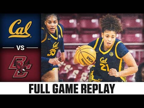 Cal vs. Boston College Full Game Replay | 2025-26 ACC Women's Basketball
