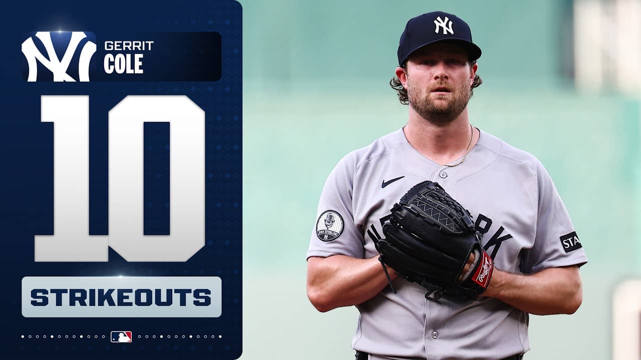 Gerrit Cole strikes out 10 in DOMINANT outing for the Yankees! 💎 | MLB Highlights