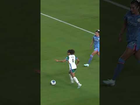 Denver's Janine Sonis with a dart in the top corner 🎯