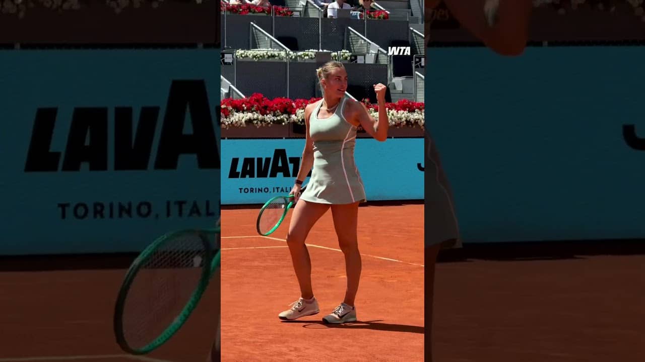 What a way to seal her 200th WTA 1000 match 🔥Aryna Sabalenka outlasts Osaka in Madrid. #wta #tennis