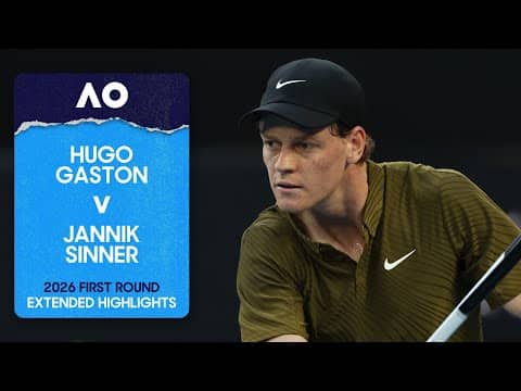 Hugo Gaston v Jannik Sinner Extended Highlights | Australian Open 2026 First Round