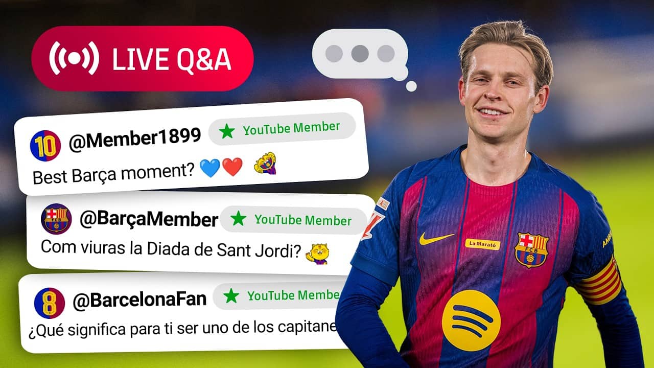 🔴💬 LIVE Q&A | YOU ASK, FRENKIE DE JONG ANSWERS! (MEMBERS EXCLUSIVE QUESTIONS)