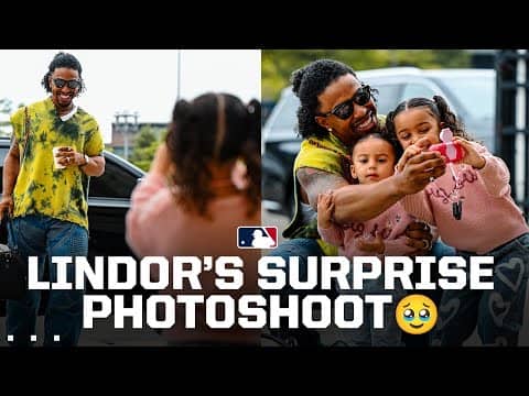 Francisco Lindor's daughter SURPRISES him to photograph his gameday arrival! ❤️