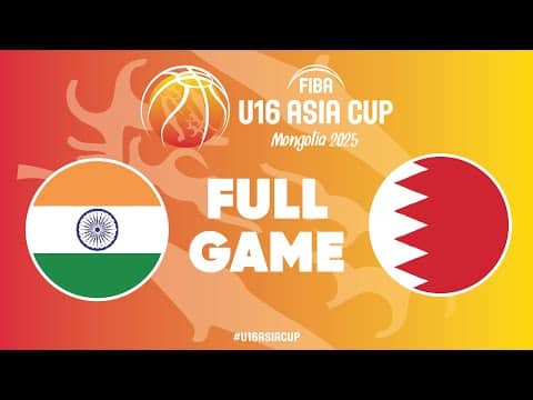 LIVE - India v Bahrain | FIBA U16 Asia Cup 2025 | Group Phase